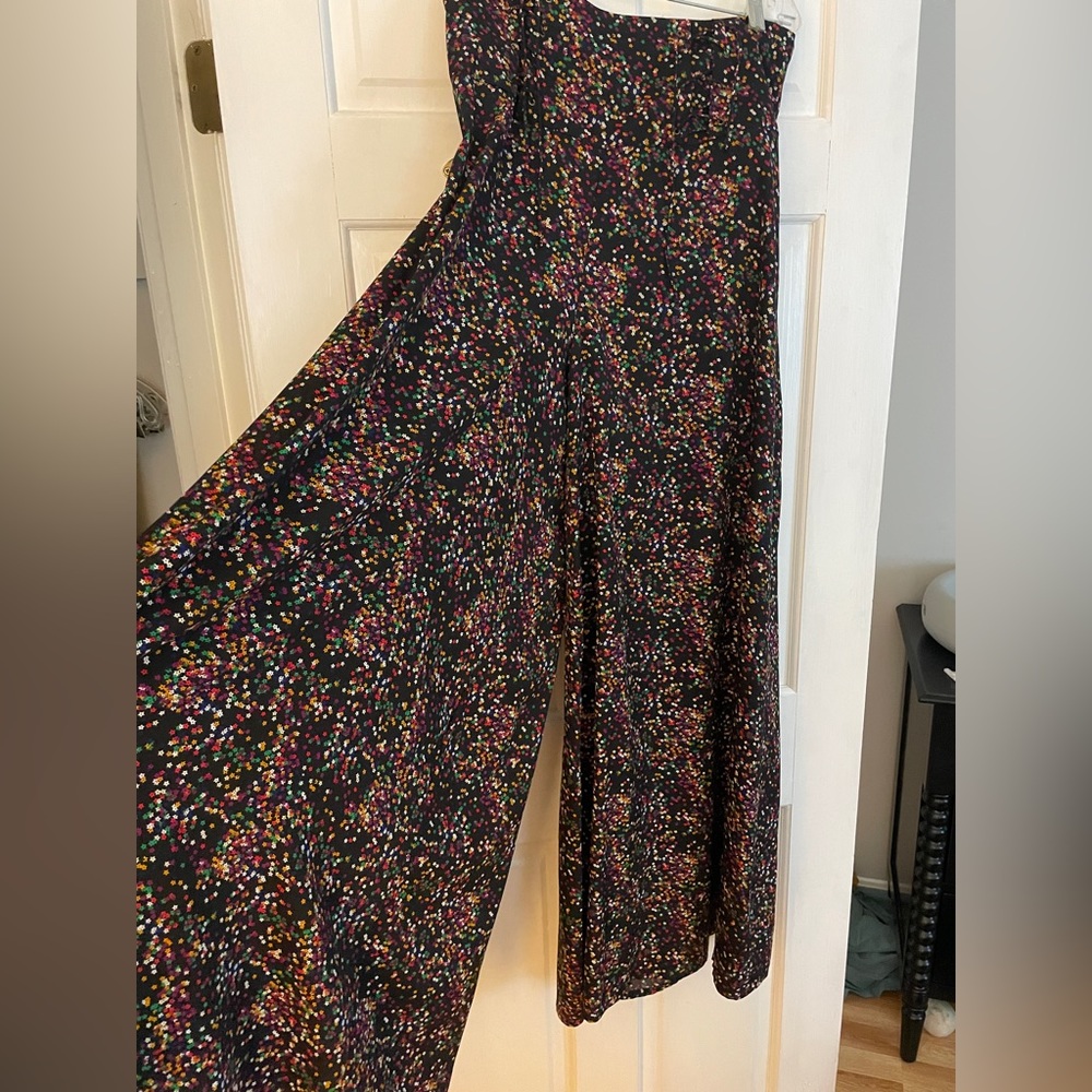 Denim & Supply Ralph Lauren palazzo wide leg pants black with multicolored stars